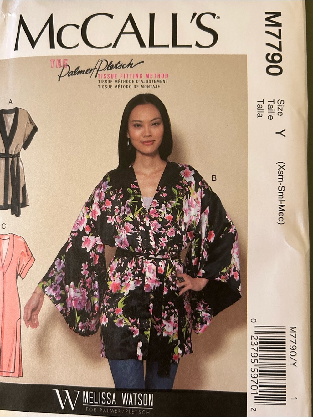 McCalls M7790 Jacket & Belt Pattern Size XS-Med New Uncut Palmer/Pletsch Method - Picture 2 of 4